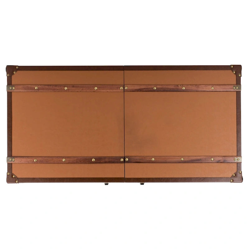 SAFAVIEH Terese Couchtisch Aufbewahrungstruhe mit Weinregal – 119,9 cm B x 59,9 cm L x 39,1 cm H – 47Bx24Tx15H