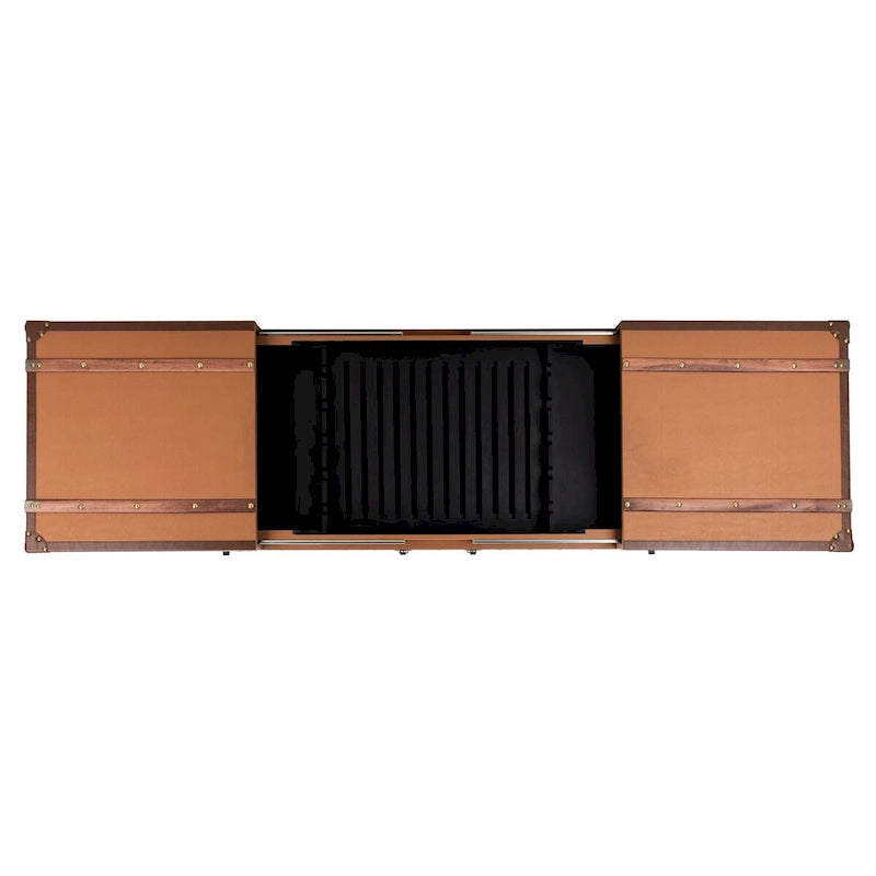 SAFAVIEH Terese Couchtisch Aufbewahrungstruhe mit Weinregal – 119,9 cm B x 59,9 cm L x 39,1 cm H – 47Bx24Tx15H