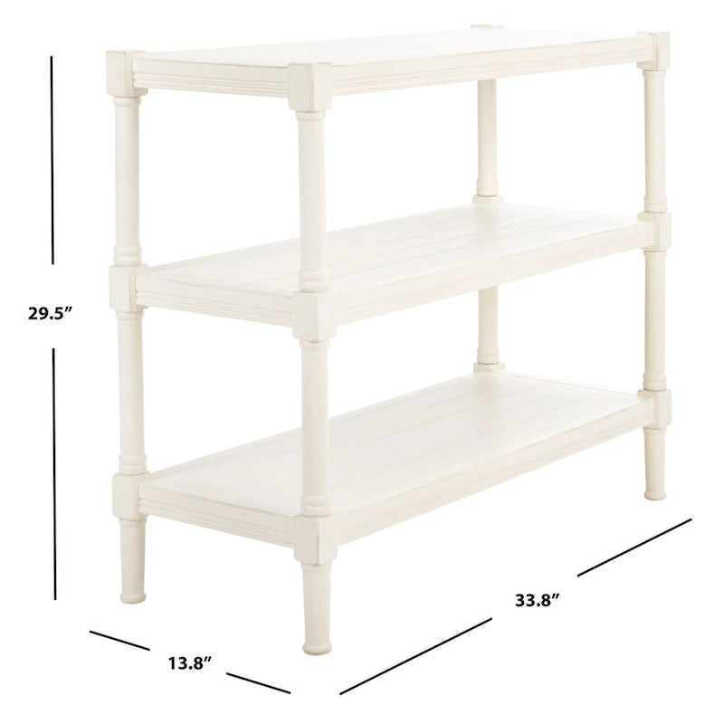 SAFAVIEH Olevia Konsolentisch mit 3 Ablagen – 33.8 B x 13.8 T x 29.5 H – 34Bx14Tx30H