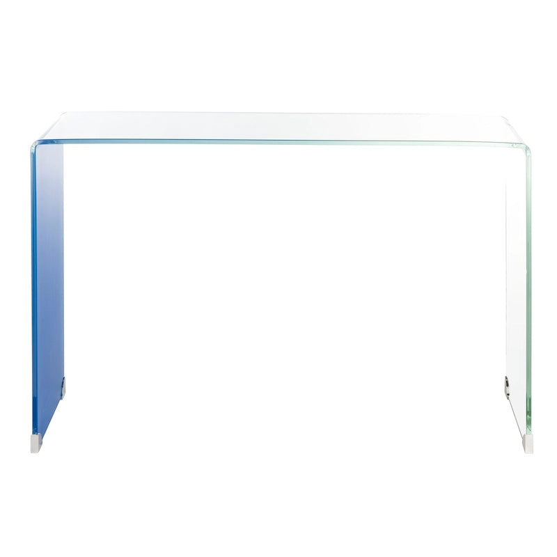 SAFAVIEH Modena Ombre Glas-Konsolentisch - Klar / Blau - 110 x 35 x 75 cm - 43Bx14Tx30H