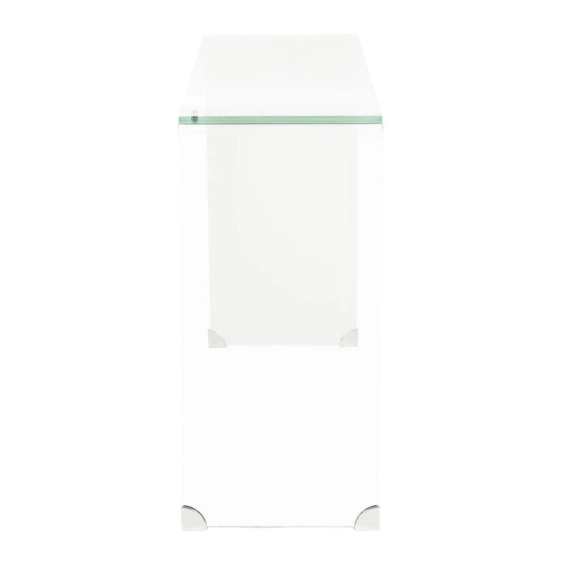SAFAVIEH Modena Ombre Glas-Konsolentisch - Klar / Blau - 110 x 35 x 75 cm - 43Bx14Tx30H