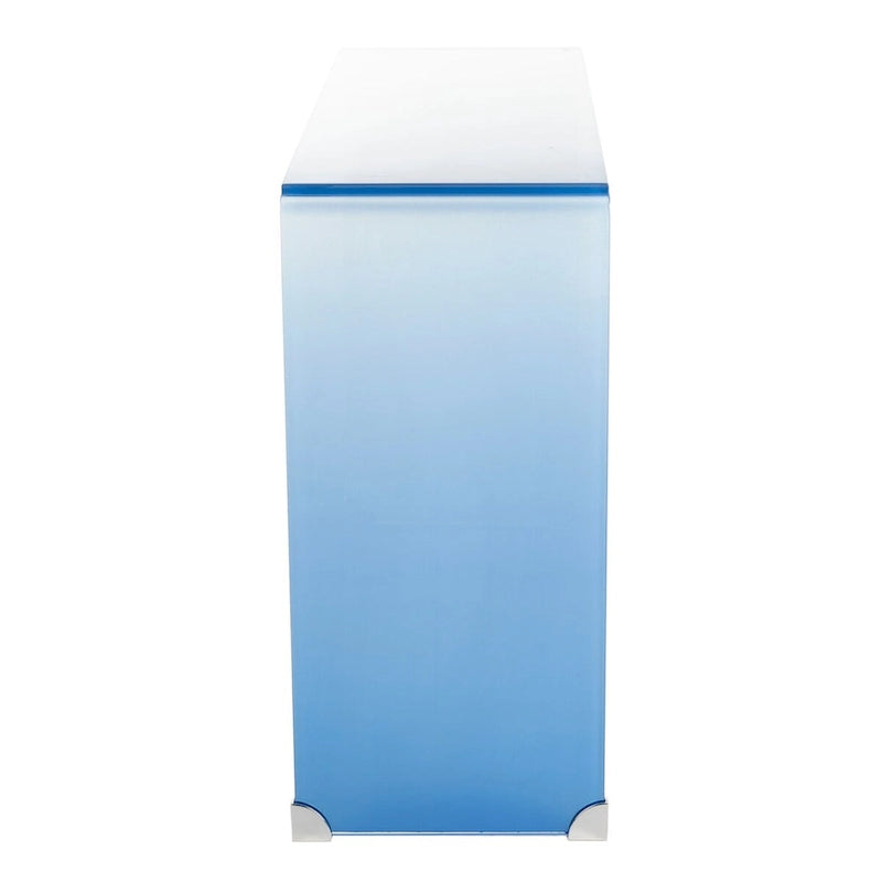 SAFAVIEH Modena Ombre Glas-Konsolentisch - Klar / Blau - 110 x 35 x 75 cm - 43Bx14Tx30H