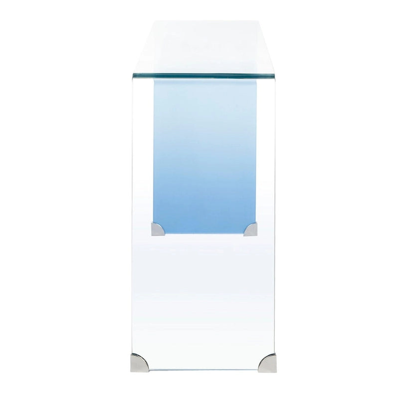 SAFAVIEH Modena Ombre Glas-Konsolentisch - Klar / Blau - 110 x 35 x 75 cm - 43Bx14Tx30H