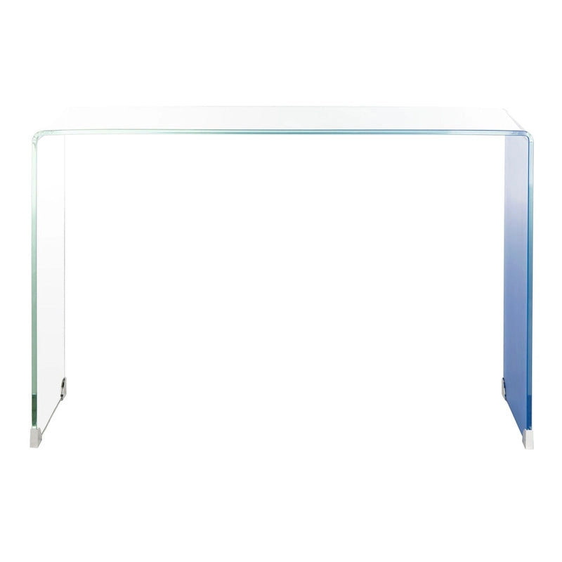 SAFAVIEH Modena Ombre Glas-Konsolentisch - Klar / Blau - 110 x 35 x 75 cm - 43Bx14Tx30H