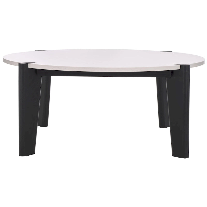 SAFAVIEH Couture Sarma runder Couchtisch mit Marmorplatte – 101,6 cm B x 101,6 cm T x 40,6 cm H – 101,6B x 101,6T x 40,6H