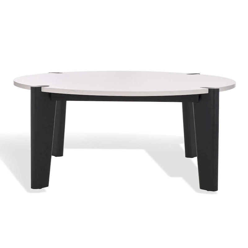 SAFAVIEH Couture Sarma runder Couchtisch mit Marmorplatte – 101,6 cm B x 101,6 cm T x 40,6 cm H – 101,6B x 101,6T x 40,6H