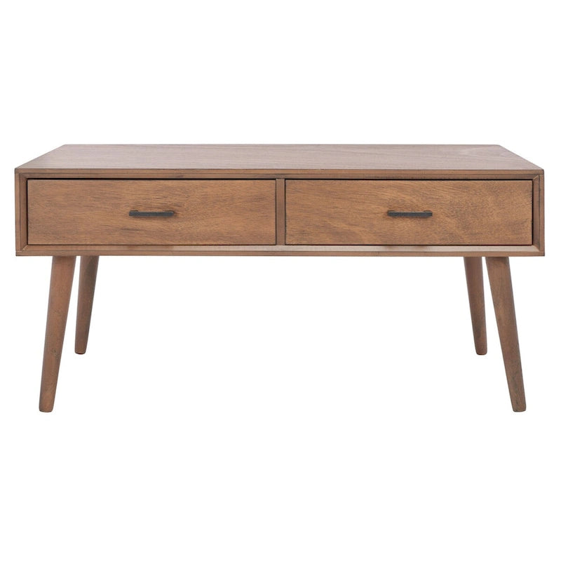 SAFAVIEH Sister Couchtisch mit 2 Schubladen im Mid-Century-Stil – 96 cm B x 48 cm L x 45 cm H – 97 B x 48 T x 46 H