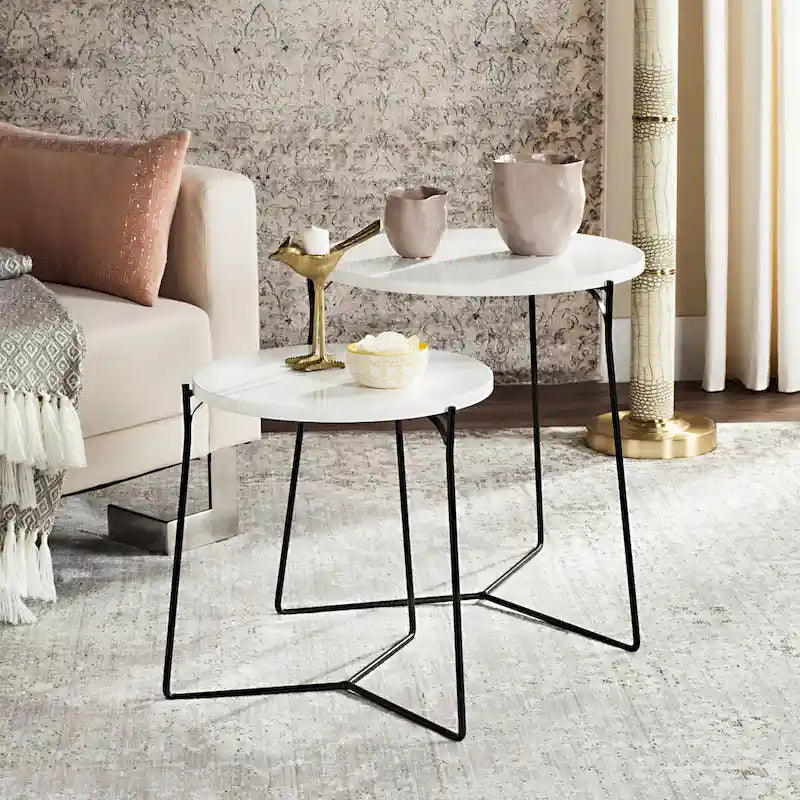 SAFAVIEH Marleen Mid-Century stapelbarer Beistelltisch – 48B x 48T x 53H cm