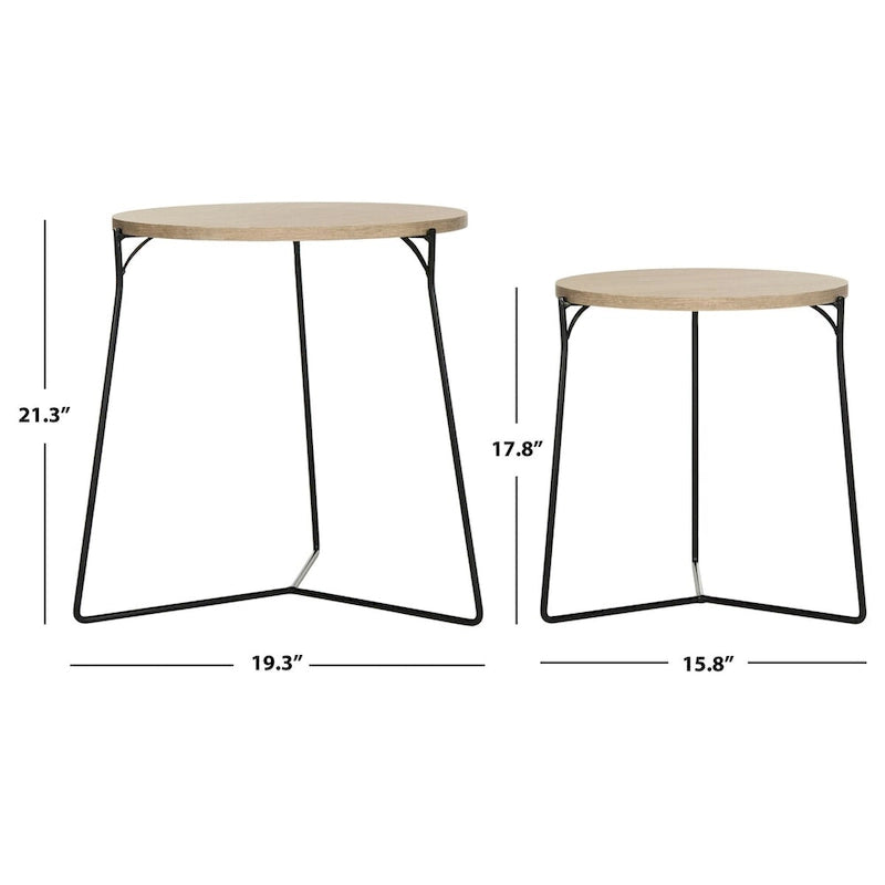 SAFAVIEH Marleen Mid-Century stapelbarer Beistelltisch – 48B x 48T x 53H cm