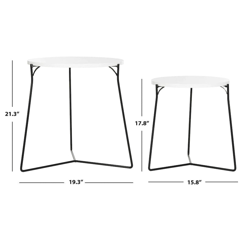 SAFAVIEH Marleen Mid-Century stapelbarer Beistelltisch – 48B x 48T x 53H cm