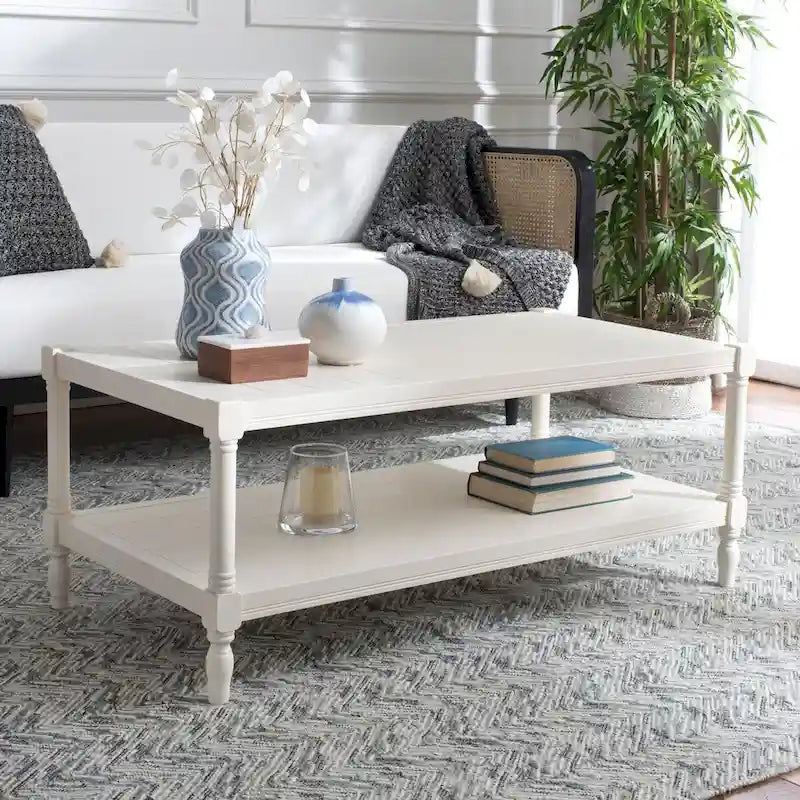 SAFAVIEH Eudora Couchtisch Weiß - 47.2 x 23.6 x 18.9 - 47B x 24T x 19H