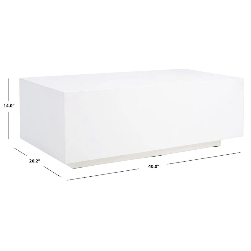 SAFAVIEH Dina Rechteckiger Couchtisch – 40 B x 20 T x 14 H – 40Bx20Tx14H
