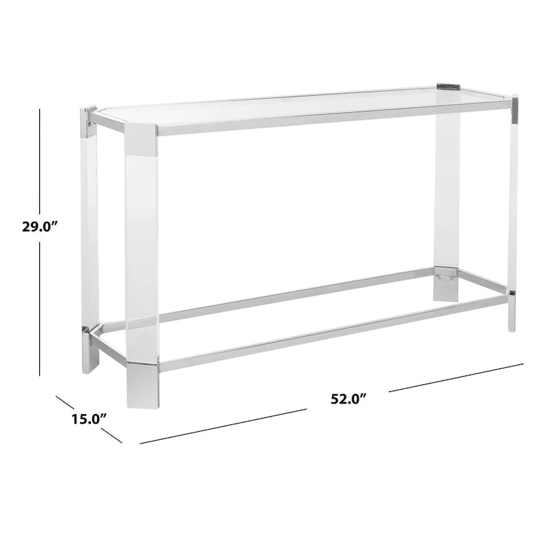 SAFAVIEH Couture Orveig Acryl-Konsolentisch – 52 B x 15 T x 29 H – 52Bx15Tx29H