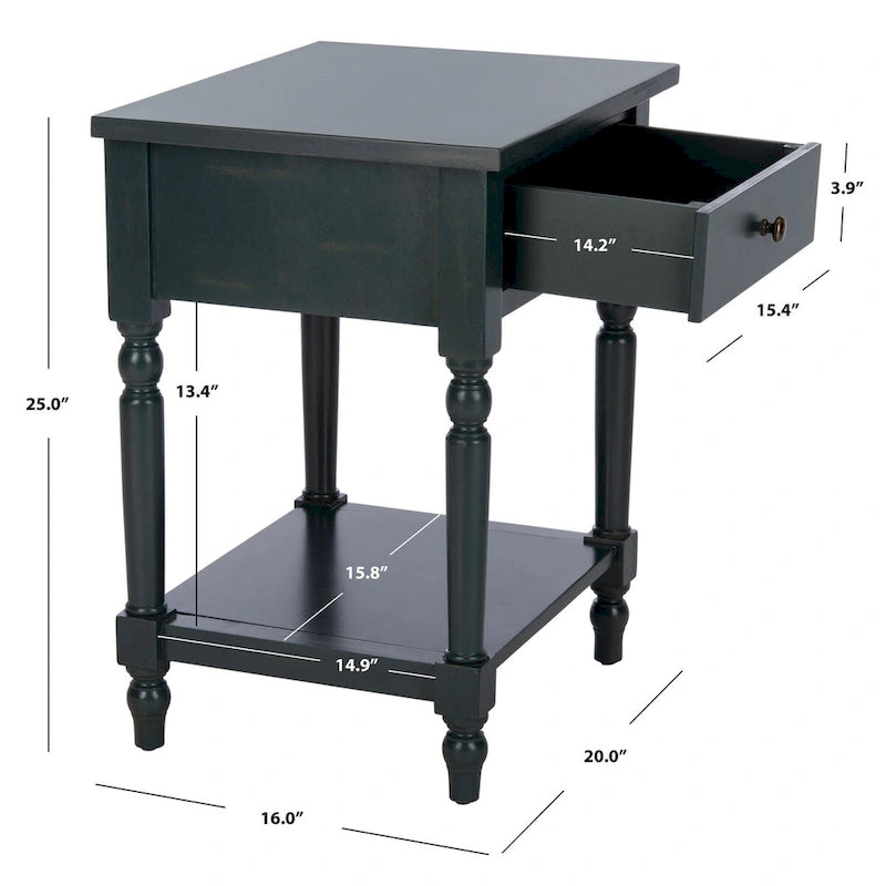 SAFAVIEH Wendel Beistelltisch – 20 x 16 x 25 – 20B x 16T x 25H