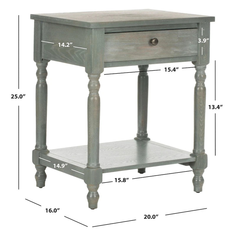 SAFAVIEH Wendel Beistelltisch – 20 x 16 x 25 – 20B x 16T x 25H