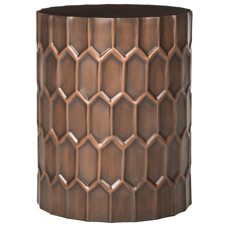 SAFAVIEH Thomasina Beistelltische aus antikem Kupfer - 15 x 15 x 19,5 - 15B x 15T x 20H