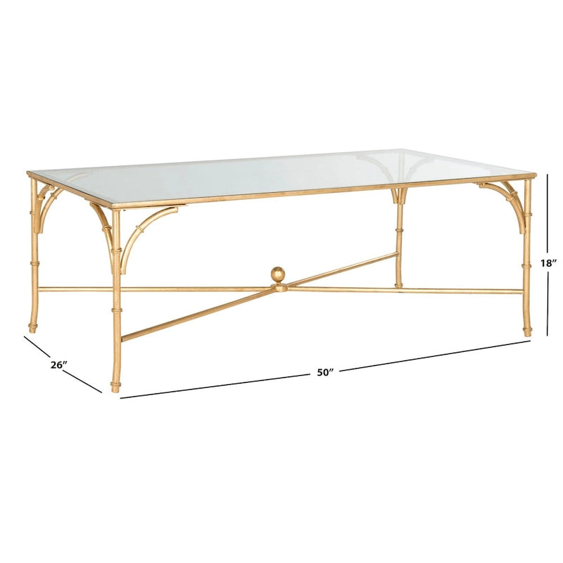 SAFAVIEH Telke Gold Couchtisch - 50 x 26 x 18 - 50B x 26T x 18H