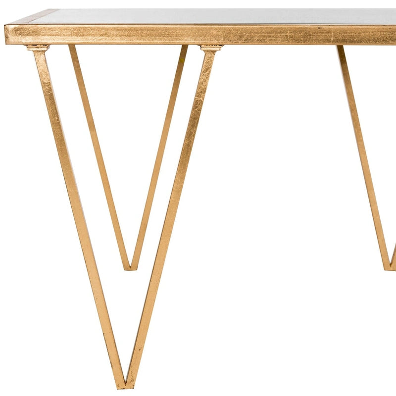 SAFAVIEH Armida Couchtisch, Antikgold-Finish – 121,92 x 46,48 x 68,58 cm – 121,92B x 46,48T x 68,58H