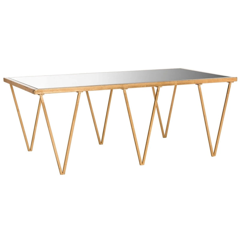 SAFAVIEH Armida Couchtisch, Antikgold-Finish – 121,92 x 46,48 x 68,58 cm – 121,92B x 46,48T x 68,58H