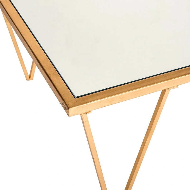 SAFAVIEH Armida Couchtisch, Antikgold-Finish – 121,92 x 46,48 x 68,58 cm – 121,92B x 46,48T x 68,58H