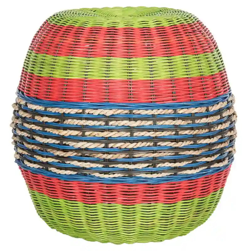 SAFAVIEH Kiriko Multi Wicker Rattan Barhocker – 45,72 x 45,72 x 45,72 cm – 45,72 B x 45,72 T x 45,72 H
