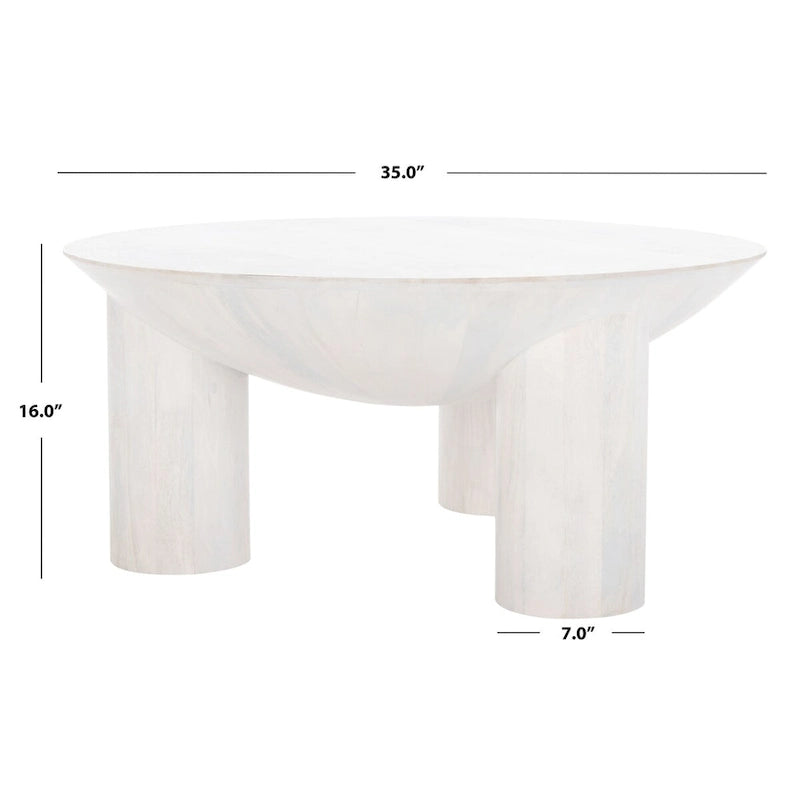SAFAVIEH Couture Isavella Rd Couchtisch aus Holz – 89 cm B x 89 cm T x 41 cm H – 89Bx89Tx41H