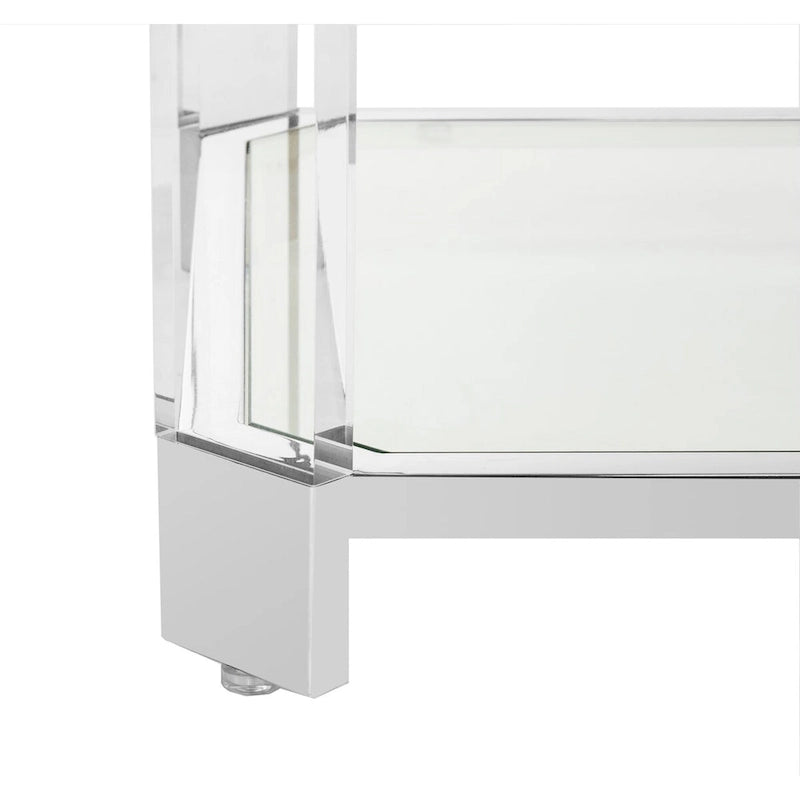 SAFAVIEH Couture Begoa Couchtisch aus Klarglas – 58 B x 26 L x 16 H – 58Bx26Tx16H