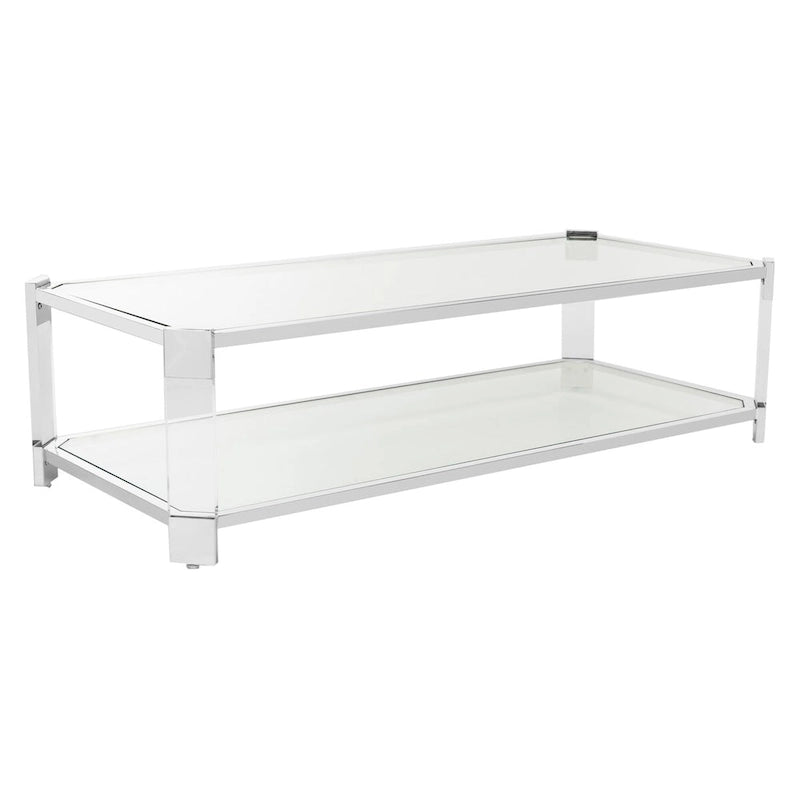SAFAVIEH Couture Begoa Couchtisch aus Klarglas – 58 B x 26 L x 16 H – 58Bx26Tx16H