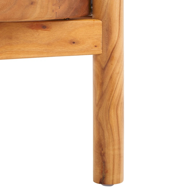 SAFAVIEH Couture Beistelltisch Alberdine aus Rattan/Glas – 58 cm B x 58 cm T x 61 cm H – 58B x 58T x 61H