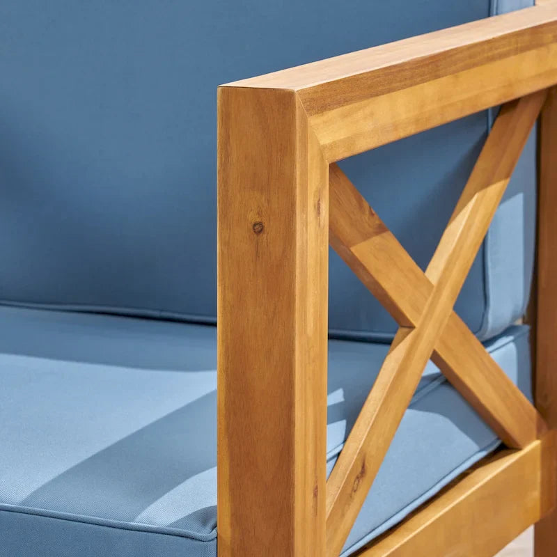 Brava 6-teiliges Loungeset aus Akazienholz von Christopher Knight Home für den Außenbereich