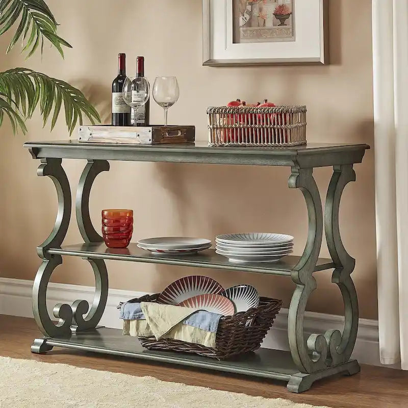 Lorraine Wood Scroll TV-Ständer Sofatisch von iNSPIRE Q Classic