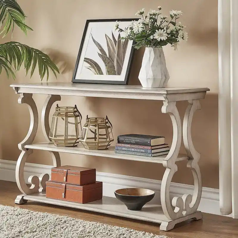 Lorraine Wood Scroll TV-Ständer Sofatisch von iNSPIRE Q Classic