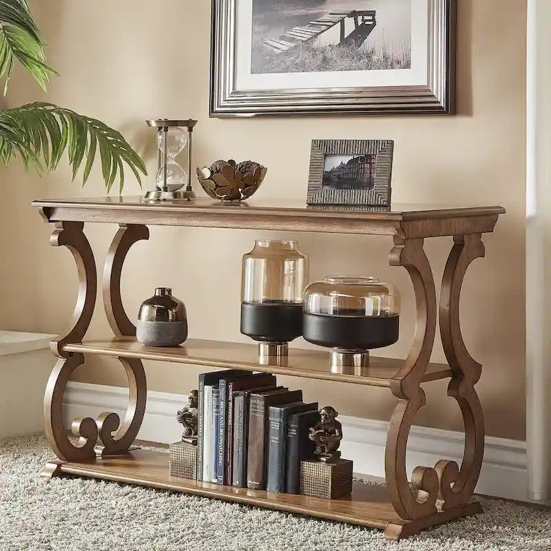 Lorraine Wood Scroll TV-Ständer Sofatisch von iNSPIRE Q Classic