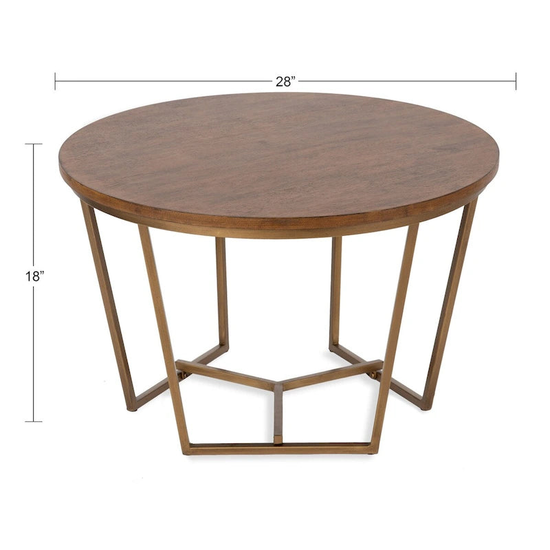 Kate and Laurel Solvay Couchtisch aus Holz und Metall
