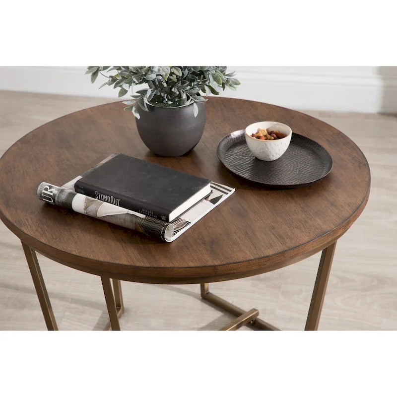 Kate and Laurel Solvay Couchtisch aus Holz und Metall