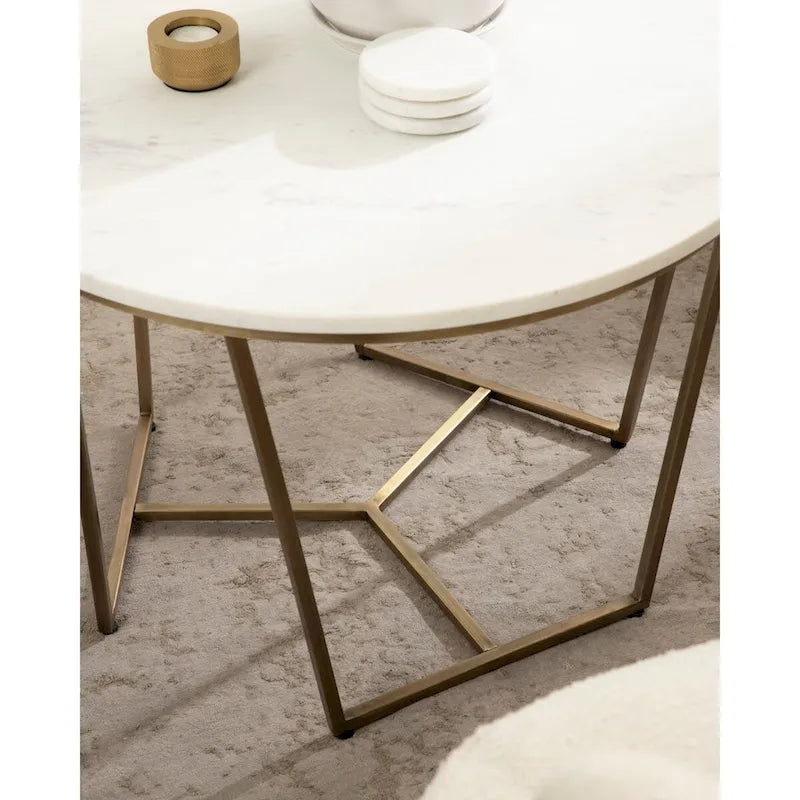 Kate and Laurel Solvay Couchtisch aus Holz und Metall