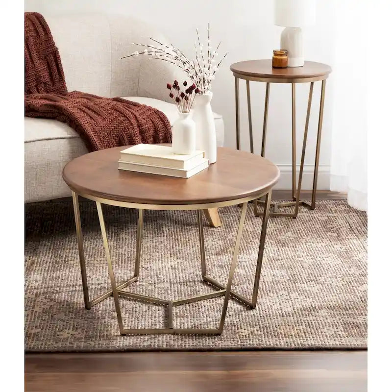 Kate and Laurel Solvay Couchtisch aus Holz und Metall