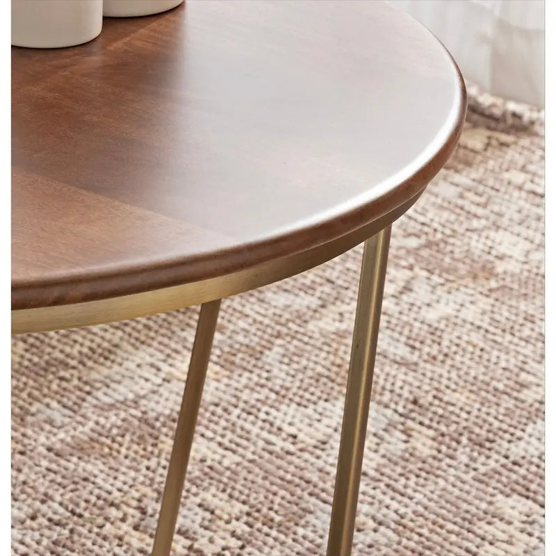 Kate and Laurel Solvay Couchtisch aus Holz und Metall