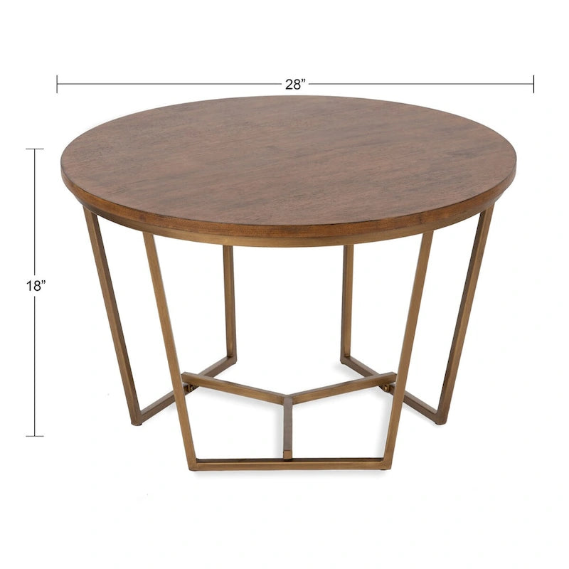 Kate and Laurel Solvay Couchtisch aus Holz und Metall