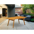 East West Furniture BDETRNA Moderner Couchtisch mit rechteckiger Platte und 4 Holzbeinen – Oberfläche in Naturöl