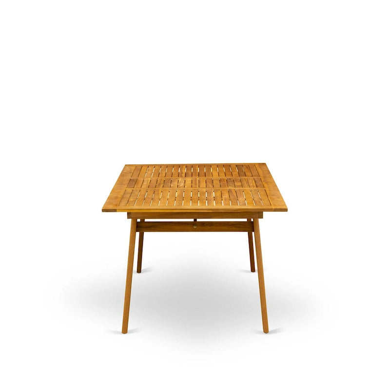 East West Furniture BDETRNA Moderner Couchtisch mit rechteckiger Platte und 4 Holzbeinen – Oberfläche in Naturöl