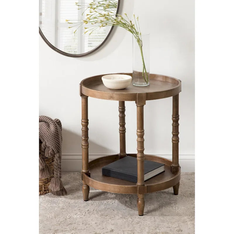Kate and Laurel Bellport Runder Beistelltisch aus Holz
