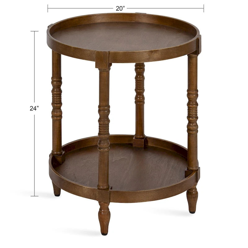 Kate and Laurel Bellport Runder Beistelltisch aus Holz