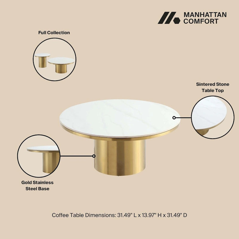 Manhattan Comfort Glenn Moderner Couchtisch
