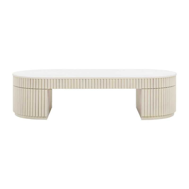 Bella Cream Ovaler Couchtisch