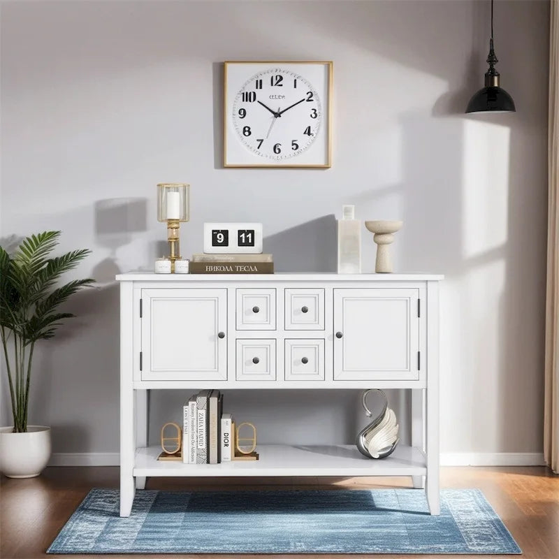 Cambridge Serie Vintage-Konsolentisch mit viel Stauraum und vier Schubladen