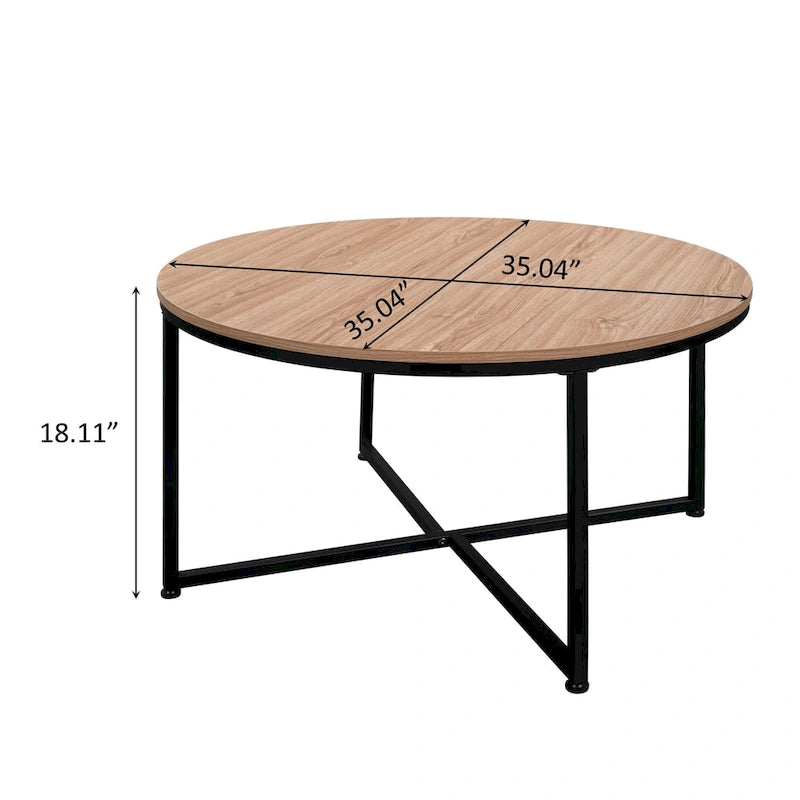 Moderner runder Couchtisch aus Metall