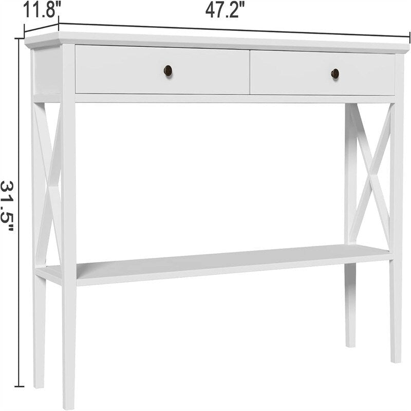 47 Konsolentisch mit Schubladen – 11,81T x 47,24B x 31,5H