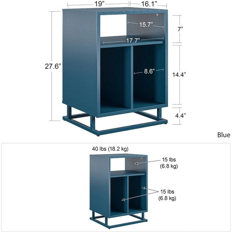 Plattenspielerständer – 16,14T x 19B x 27,56H