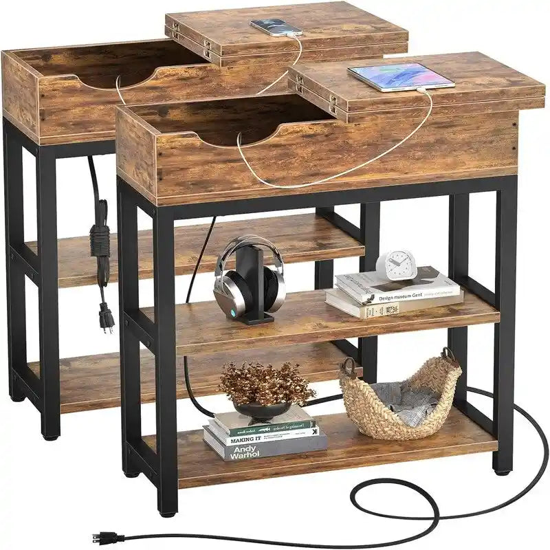 Beistelltisch mit Ladestation – 11T x 23,6B x 24,5H